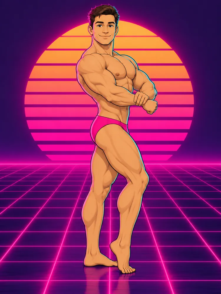 A side chest pose picture