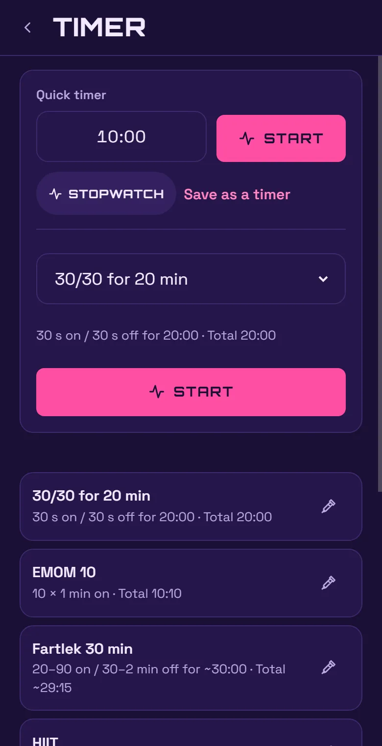 The interval timer